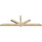 Ekena Millwork Kennewick Rough Sawn Timber Gable Bracket, Douglas Fir, 96"W x 32"H x 4"D x 4"F, 8/12 Pitch GBW096X32X0404KEN00RDF - alternate 4